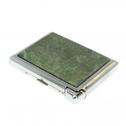 Портсигар на 20 сигарет с зажигалкой камень жадеит