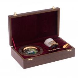 Кофейная пара &amp;quot;Белый лебедь&amp;quot; 80 мл в подарочной коробке Златоуст