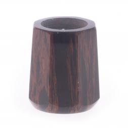 Подсвечник из обсидиана со свечой 6х6х7,5 см