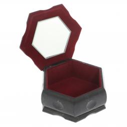 Каменная шкатулка "Хозяйка медной горы" 14х12,5х7 см