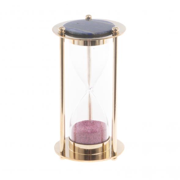 Песочные часы с лазуритом в деревянной коробке 124325