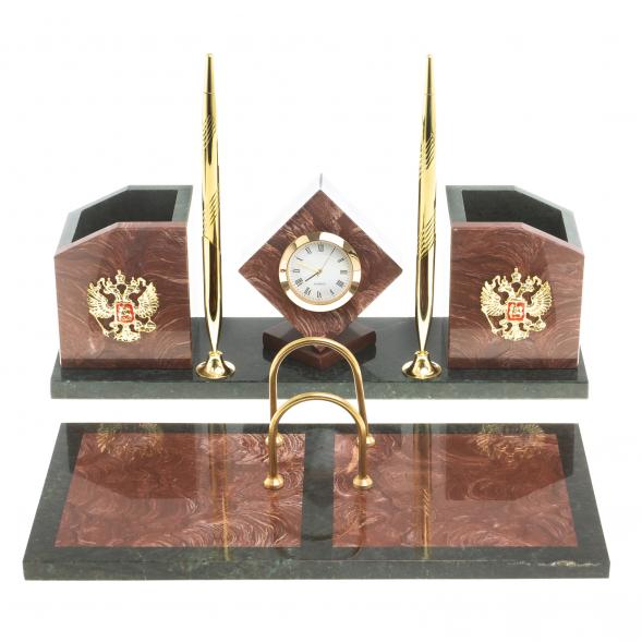 Настольный набор &amp;quot;Куб&amp;quot; из лемезита 120100