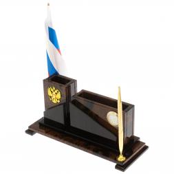 Письменный набор "Кремлевский" камень обсидиан