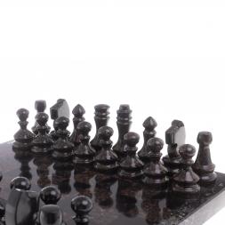 Шахматы из камня "Традиционные" доска 38х38 см гранит, габбро