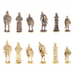 Шахматы подарочные "Богатыри" мрамор лемезит доска 40х40 см