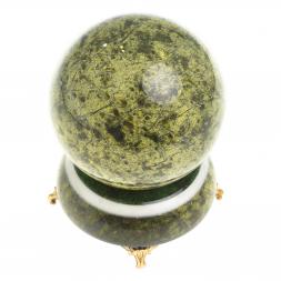 Cувенир "Шар Антистресс" 10,5 см змеевик на подставке