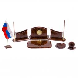 Набор на стол руководителю "Банкир" коричневый обсидиан