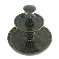 Ваза для фруктов / конфет из нефрита 17,5х17,5х17,5 см