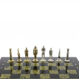 Шахматы сувенирные "Великая Отечественная война" доска 40х40 см змеевик