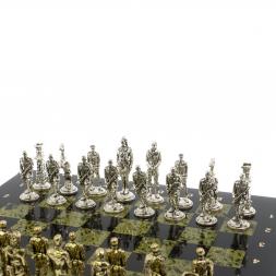 Шахматы сувенирные "Великая Отечественная война" доска 40х40 см змеевик