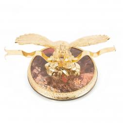 Статуэтка "Двуглавый орел" из бронзы на подставке из яшмы