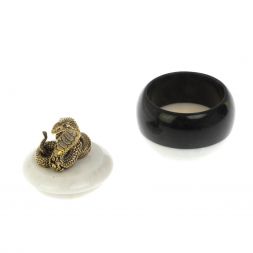 Шкатулка "Кобра" из мрамора и змеевика