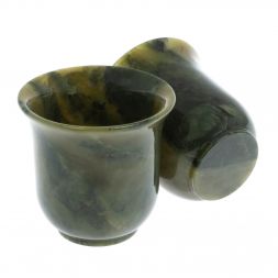Кофейные чашки из нефрита 2 шт 7х7х7 см