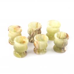 Набор рюмок на ножке 6 шт из оникса 15 мл 3,8х4,5 см в коробке