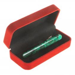 Зажим для галстука с камнем малахит