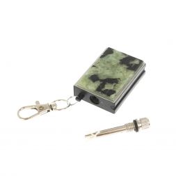 Брелок огниво "Вечная спичка" с накладкой из камня желтый аппатит2,8х1,3х5 см