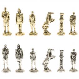 Шахматы подарочные "Великая Отечественная война" из лемезита и мрамора доска 40х40 см