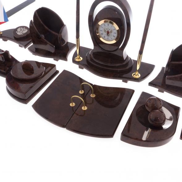 Настольный прибор &amp;quot;Авангард&amp;quot; камень обсидиан 121959