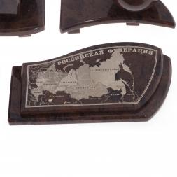 Настольный прибор &amp;quot;Авангард&amp;quot; камень обсидиан