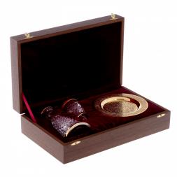 Набор водочный "Эгоист" графин со стопкой на блюде Златоуст