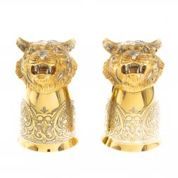 Стопки перевертыши "Тигр" 60 мл 2 шт бронза Златоуст