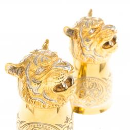 Стопки перевертыши "Тигр" 60 мл 2 шт бронза Златоуст