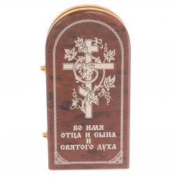 Икона складная "Семистрельная" арка средняя камень обсидиан