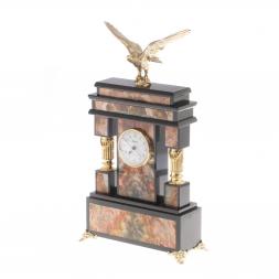 Часы "Горный орел" из яшмы и бронзы