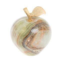 Сувенир "Яблоко" из зелено-коричневого оникса 5,1х6,3 см (2)