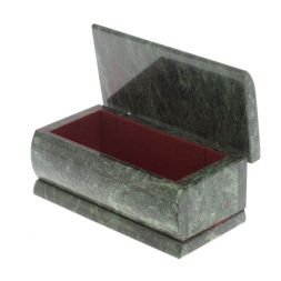 Шкатулка из шабровского змеевика 15х7,5х6 см