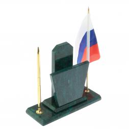 Настольный набор "Погон подполковник ВС" змеевик