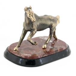 Статуэтка из бронзы на подставке из креноида "Жеребец"