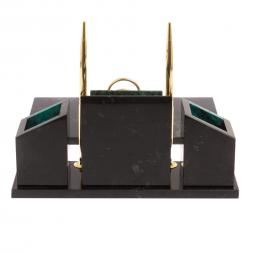 Письменный набор "Канцелярский" с гербом камень змеевик