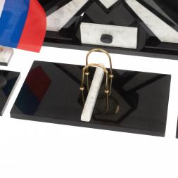 Настольный набор "Герб" из мрамора