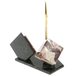 Визитница "Куб" с часами из креноида