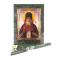 Икона с подсвечником Святой Лука средняя из змеевика 12х12х13 см