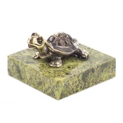 Статуэтка "Черепашка" из бронзы и змеевика