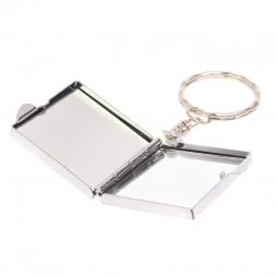 Складное зеркало брелок из малахита квадратное