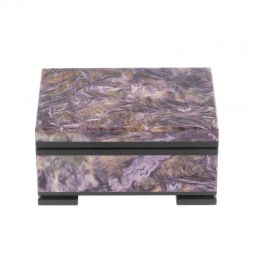 Шкатулка из камня чароит 8х6х4 см