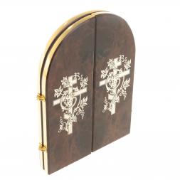 Икона складная "Иконостас" арка большая камень обсидиан