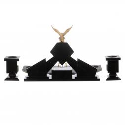 Письменный набор "Орел" из змеевика с бюваром и лотком для бумаг А4