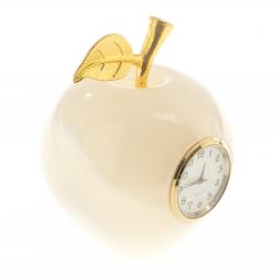 Часы «Яблоко» из белого оникса 7×9 см (3)