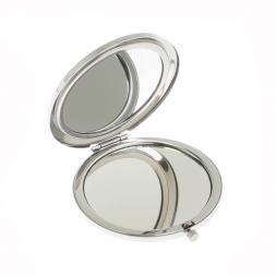 Зеркало круглое зеленый флюорит цвет серебро