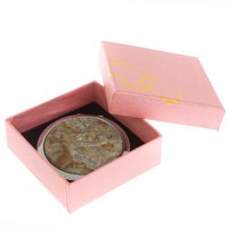 Зеркало круглое зеленый флюорит цвет серебро