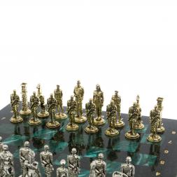 Шахматы "Великая Отечественная война" доска 40х40 см шабровский змеевик
