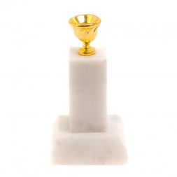 Подсвечник церковный "Столбик" из белого мрамора