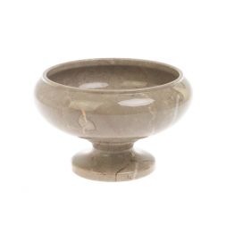 Ваза для фруктов из бежевого мрамора 17,5х17,5х11 см