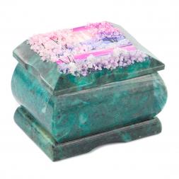 Шкатулка с расписной крышкой зима 8х6х5,5 см