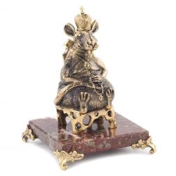 Сувенир "Крыса-король" бронза камень креноид