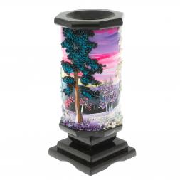 Ваза "Зима" из черного змеевика 8х8х17,5 см